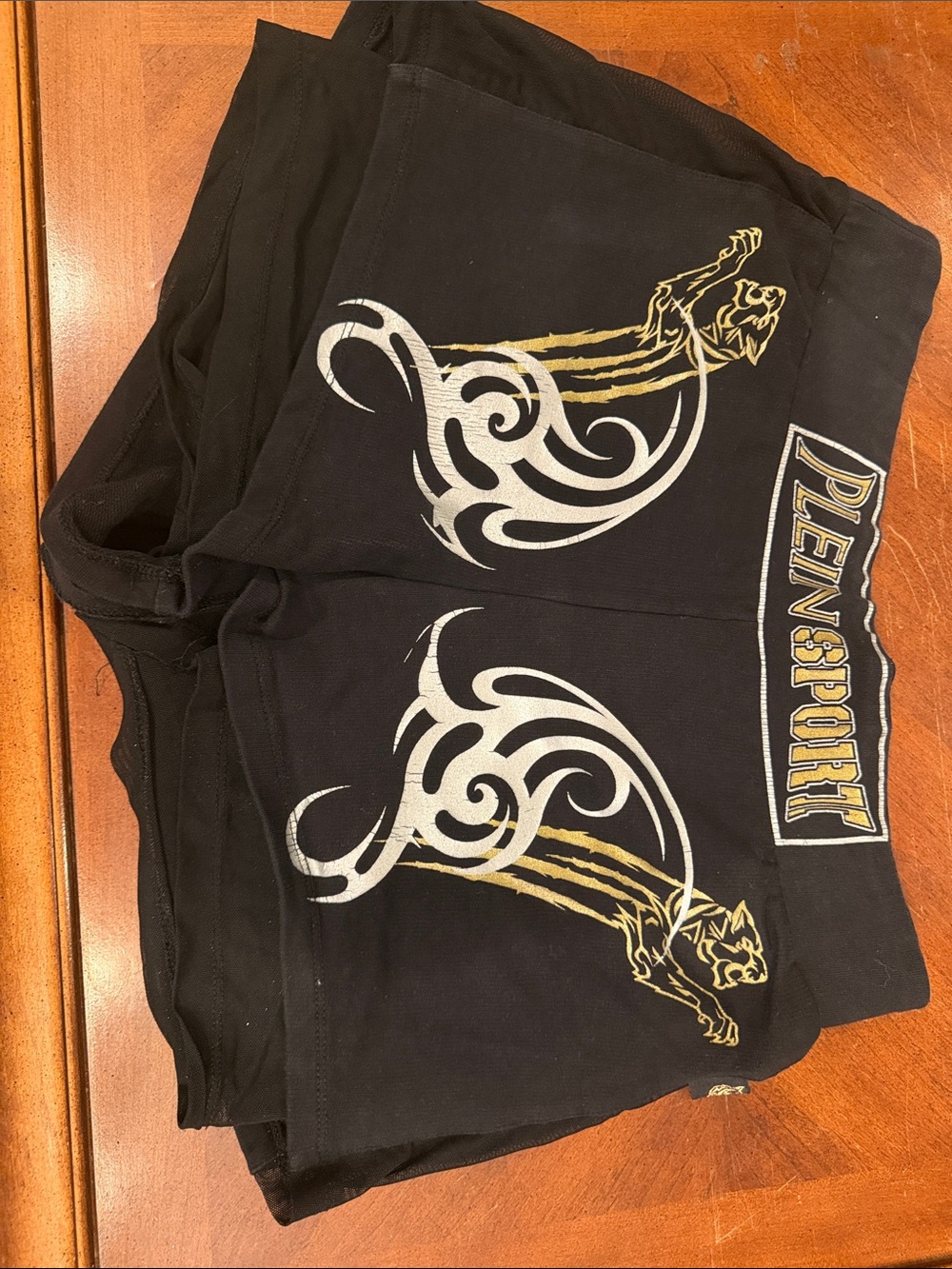 Plein Sport Tiger Tribal Cami Top & Shorts Set — Philipp Plein size L Y2K, 2000